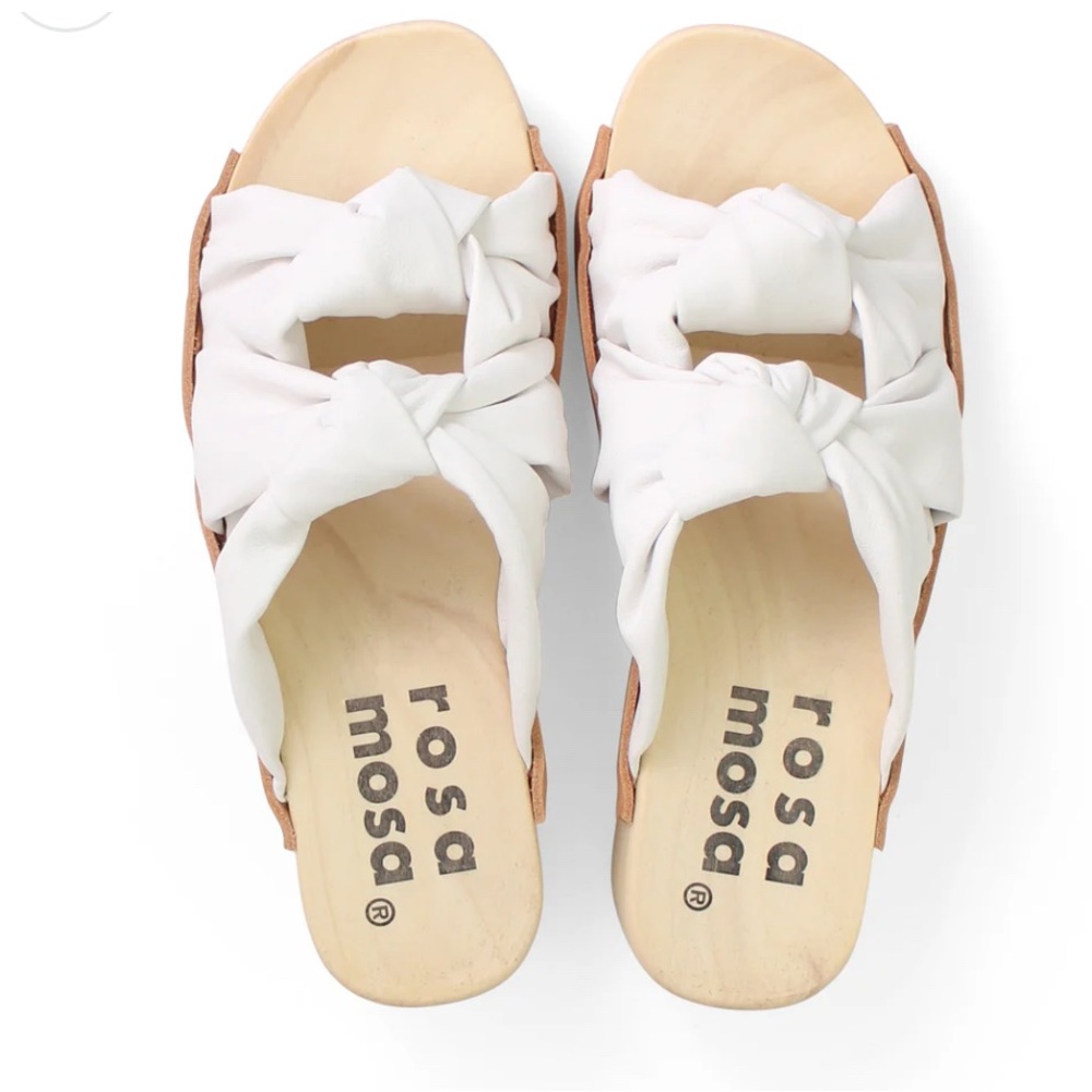 Rosa Mosa ROCCO X KNOT Clog Sandal + White